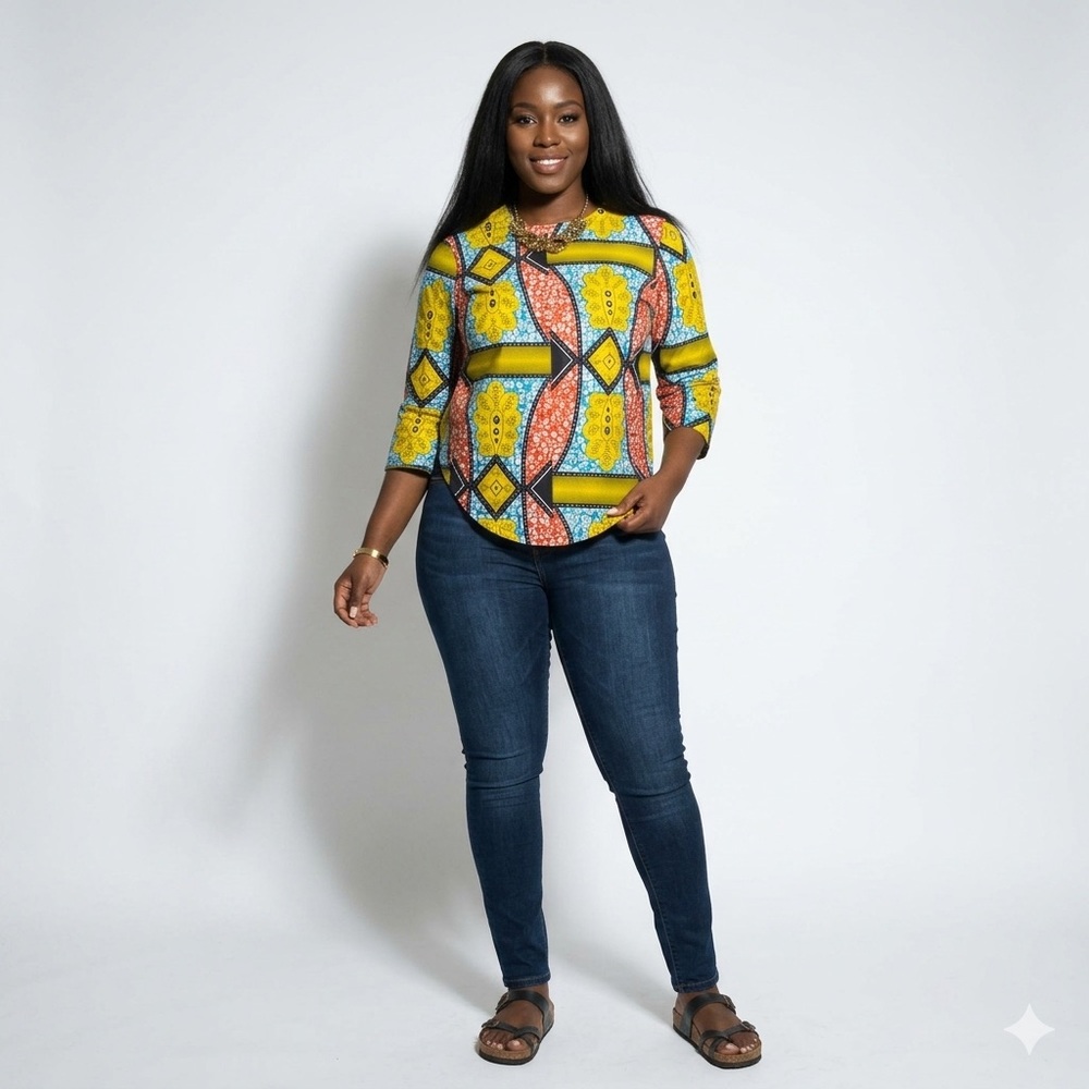 DIYANU | Ethnic/African Print Top